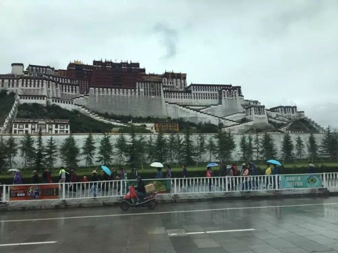 The Potala Palace and Square in Lhasa, TAR