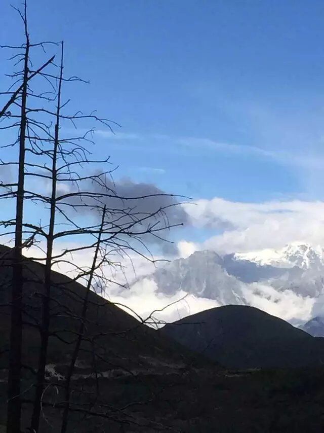 Mount Gongga from the distance in Ganzi, Sichuan